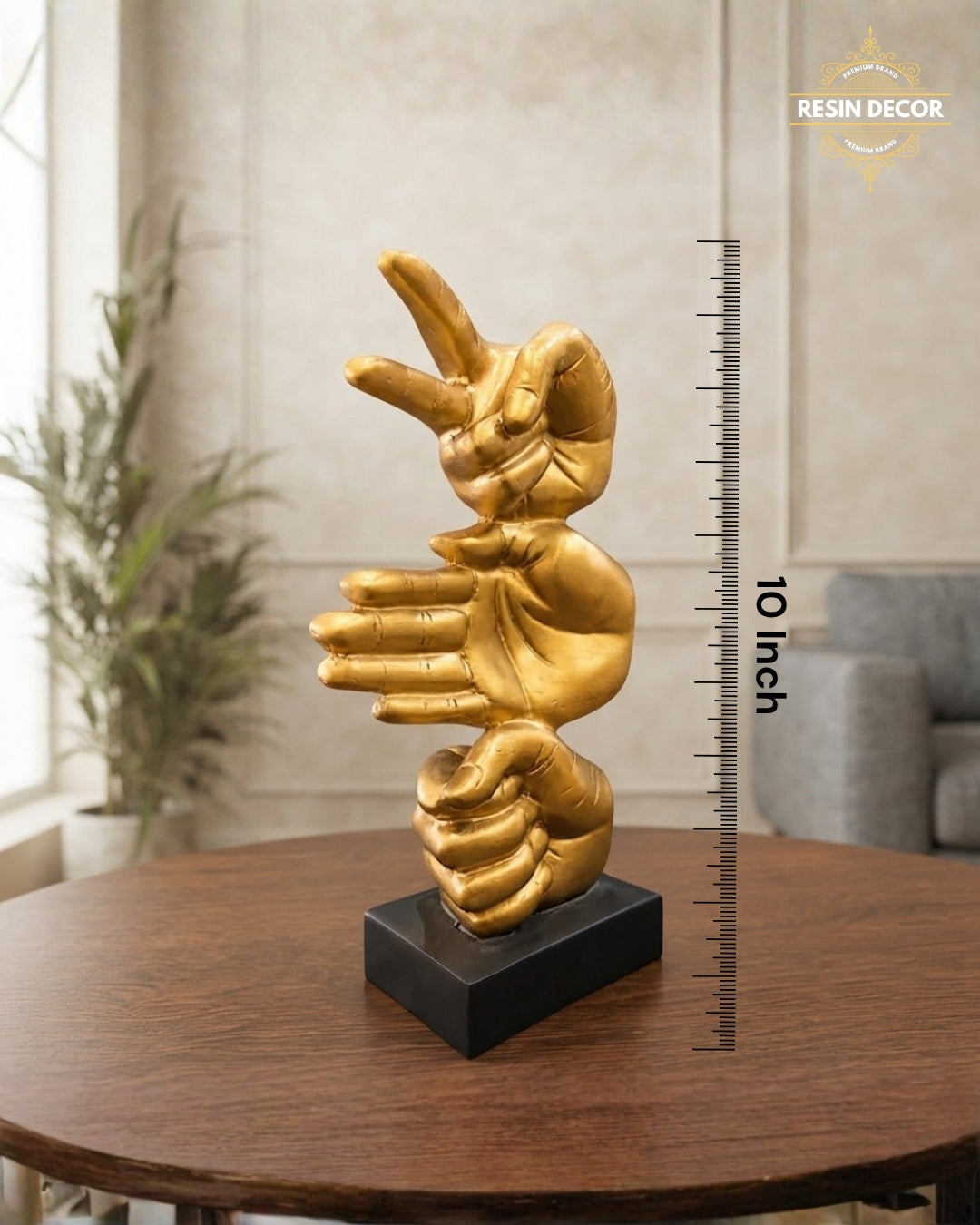 Hand Gestures Resin Sculpture - Contemporary Art Decor