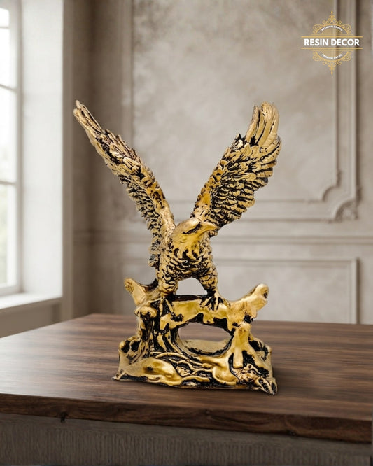 Soaring Eagle Resin Statue - Vintage Power Decor