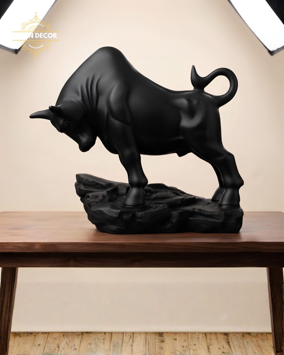 Powerful Charging Bull Resin Statue - Wall Street Executive Decor