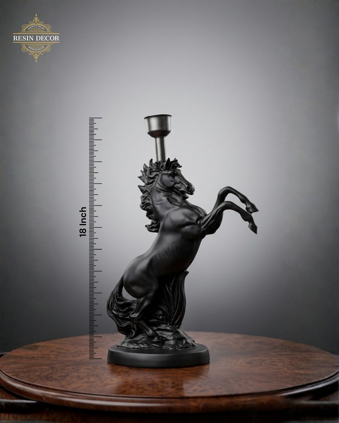 Rearing Horse Candle/Lamp Holder & Statue