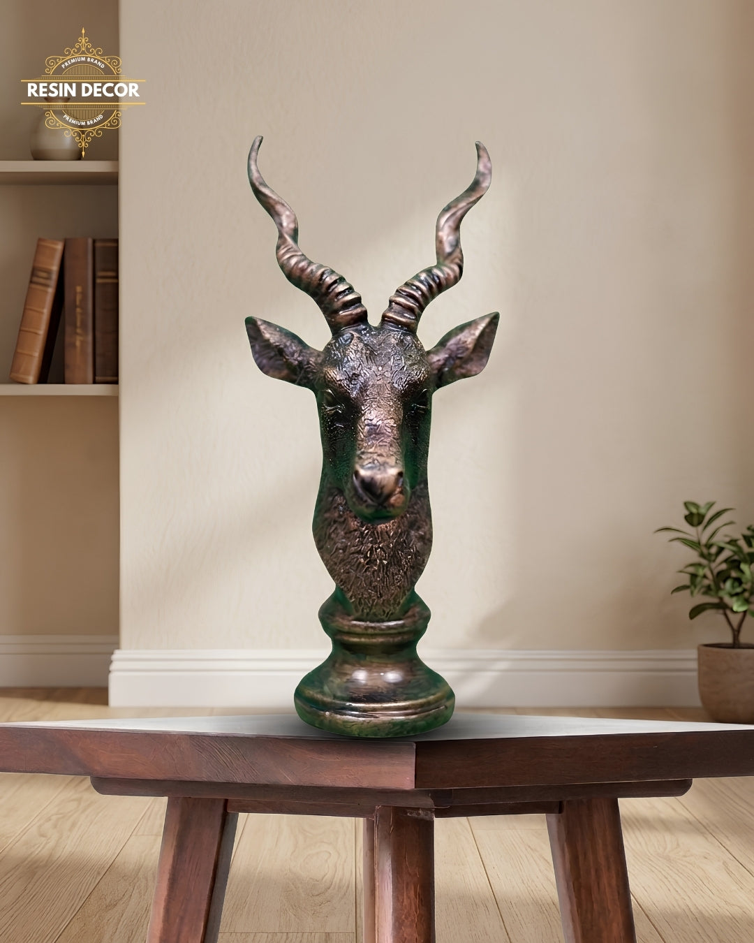 Markhor Head Resin Statue - Luxury Home Decor
