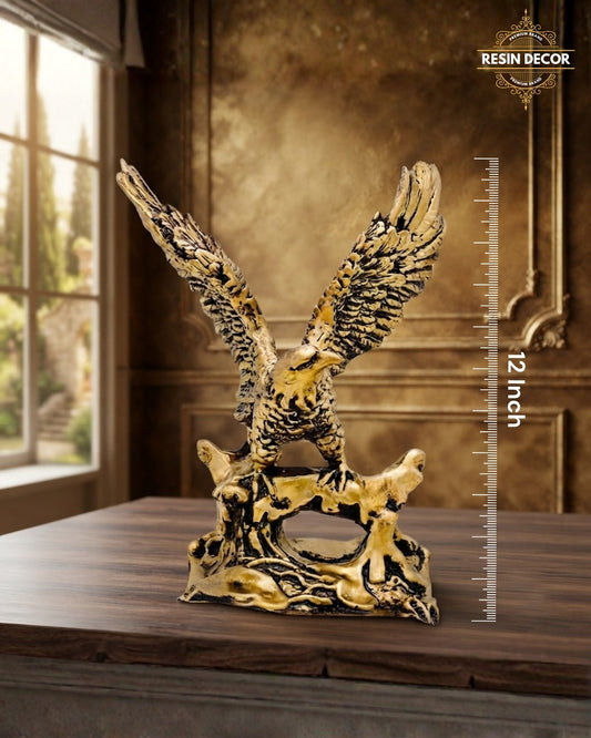 Soaring Eagle Resin Statue - Vintage Power Decor