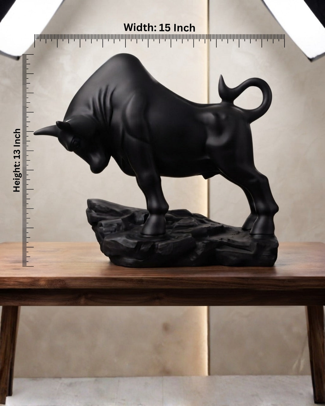 Powerful Charging Bull Resin Statue - Wall Street Executive Decor