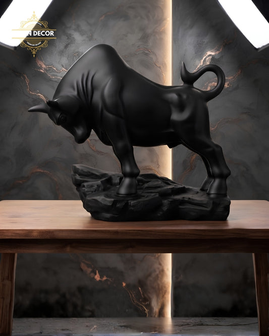Powerful Charging Bull Resin Statue - Wall Street Executive Decor