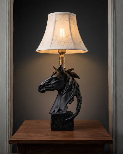 Horse Head Candle / Lamp Holder Statue