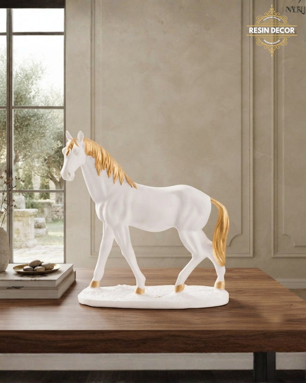 Noble Standing Horse Sculpture - Minimalist Luxury Decor