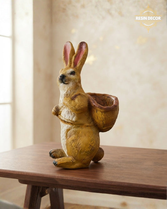 Rabbit/Bunny Resin Statue &amp; Garden Planter - Charming Home Decor