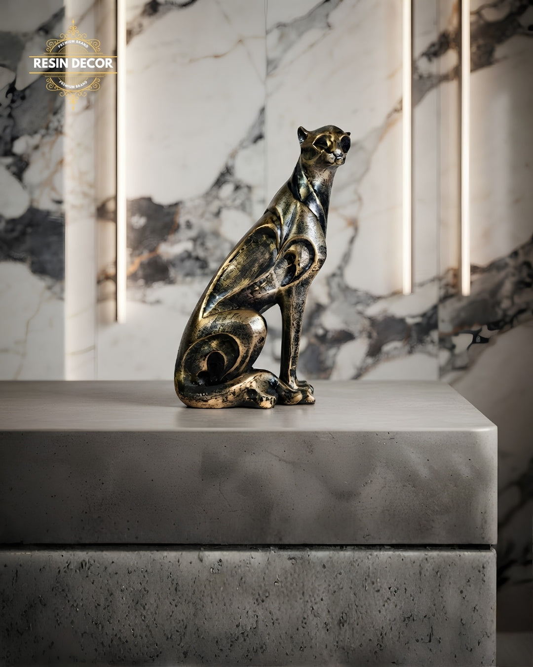 Panther Statue - Modern Table Decor