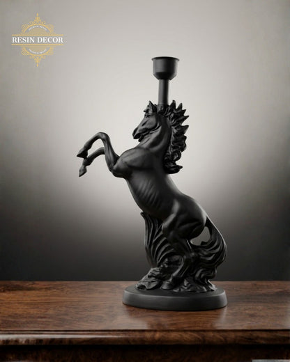 Rearing Horse Candle/Lamp Holder & Statue