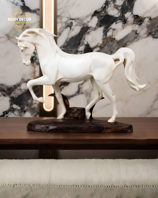 White Horse Resin Statue