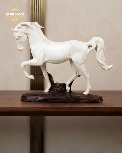 White Horse Resin Statue
