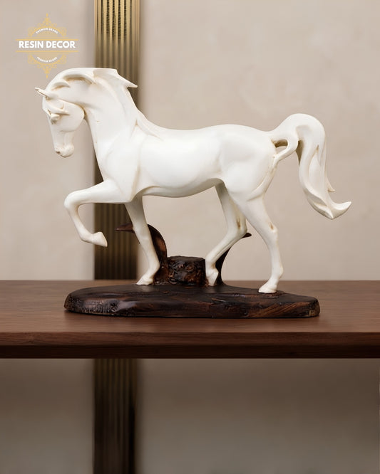 White Horse Resin Statue