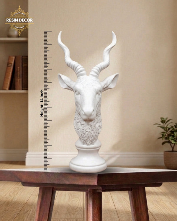 Markhor Head Resin Statue - Luxury Home Decor