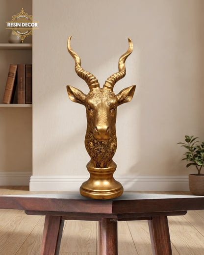 Markhor Head Resin Statue - Luxury Home Decor